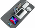AFRITEE Dual Side PU Leather Desk Pad Mat Large 31.5x15.7 Black/Dark Gray by Deal US