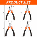 NOEAIKE 4-Pack 7" Snap Ring Pliers Set Internal External Circlip with Pouch by Deal US