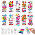 Dunzoom 200 Pcs Mother's Day Christian Coloring Bookmarks Bulk DIY by Deal US