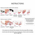 RTKHFZE French Tip Pink Long Square Press On Nails 24pcs Flower Rhinestones by Deal US
