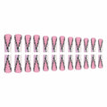 RIICFDD Halloween Fake Nails 24 Pcs Coffin Pink French Tip Ghost Designs by Deal US
