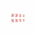 RIICFDD Heart Press On Nails Medium Square Glossy French Tip 72Pcs by Deal US