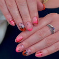 24 Pcs Black Short Square Press On Nails Skull Flower Halloween Full Cover by Deal US
