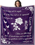 ROMROL Mom Blanket Super Soft Flannel Throw 50x60 Purple Cozy Gift by Deal US