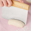 Vutyvve Dough Scraper Set, Wooden Handle Stainless Steel + 2 Plastic, 3 Pc by Deal US