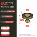 Homdiy 10 Pack Solid Gold Brass Knurled Zinc Alloy Cabinet Knobs Drawer by Deal US
