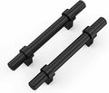 goldenwarm 6 Pack Black 5 Inch Cabinet Handles Stainless Steel Zinc Alloy by Deal US