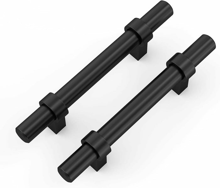 goldenwarm 6 Pack Black 5 Inch Cabinet Handles Stainless Steel Zinc Alloy by Deal US