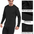 HovSiyla Men's Long Sleeve Moisture Wicking Running Shirt XL by Deal US