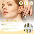 24Pcs Easter Acrylic Press On Nails Medium Daisy Floral Square False Nails by Deal US