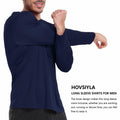 HovSiyla Men's Long Sleeve Moisture Wicking Running Shirt XL by Deal US