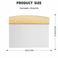 Vutyvve Dough Scraper Set, Wooden Handle Stainless Steel + 2 Plastic, 3 Pc by Deal US