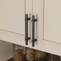goldenwarm 6 Pack Black 5 Inch Cabinet Handles Stainless Steel Zinc Alloy by Deal US