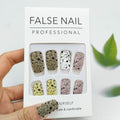24Pcs Easter Acrylic Press On Nails Medium Daisy Floral Square False Nails by Deal US