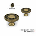 Homdiy 10 Pack Solid Gold Brass Knurled Zinc Alloy Cabinet Knobs Drawer by Deal US