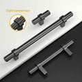 goldenwarm 6 Pack Black 5 Inch Cabinet Handles Stainless Steel Zinc Alloy by Deal US
