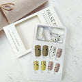 24Pcs Easter Acrylic Press On Nails Medium Daisy Floral Square False Nails by Deal US