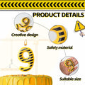 Construction Number 9 Birthday Candle Cake Topper Party Decoration by Deal US