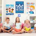 Feifeiya Child Abuse Prevention Poster Blue Pinwheel 9 Pcs Classroom Decor by Deal US