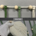 Nature-Inspired Macrame Leaf Wall Hanging Boho Green Tapestry 47.2x30 by Deal US