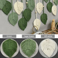 Nature-Inspired Macrame Leaf Wall Hanging Boho Green Tapestry 47.2x30 by Deal US