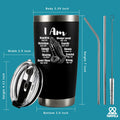 Panvola Vacuum Insulated Tumbler Stainless Steel 20oz Black by Deal US