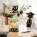 Graduation Decorations Class of 2025 23pcs Blue Gold Centerpiece Sticks by Deal US