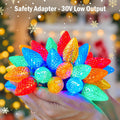 Brightown 2 Pack C9 Christmas Lights 200 LED 162FT Multicolor Timer 8 Modes by Deal US