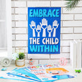 Feifeiya Child Abuse Prevention Poster Blue Pinwheel 9 Pcs Classroom Decor by Deal US