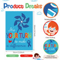 Feifeiya Child Abuse Prevention Poster Blue Pinwheel 9 Pcs Classroom Decor by Deal US