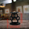 Ctpeng Cat Paw Candle Holder Metal Non Slip Black 3.94x3.15x4.33in by Deal US
