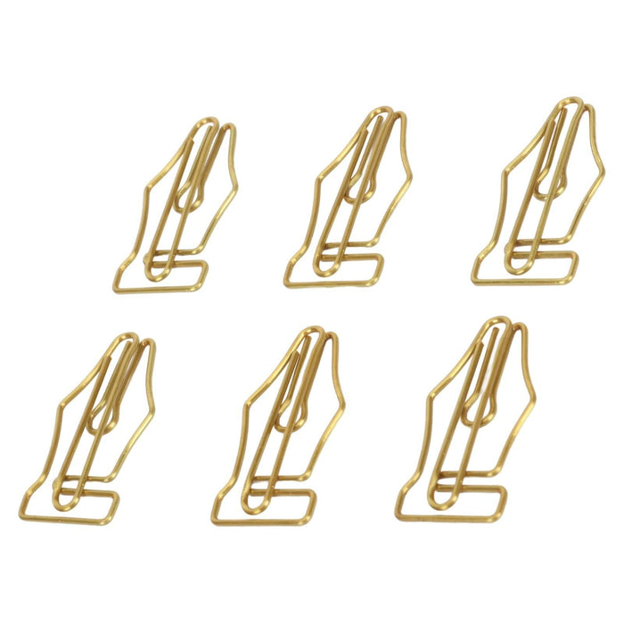 FUZHUI Paper Clips 100 Pcs Large Gold Plastic Covered Iron Pen-Shaped by Deal US