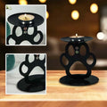 Ctpeng Cat Paw Candle Holder Metal Non Slip Black 3.94x3.15x4.33in by Deal US