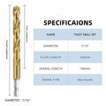 TIANZONE 1/8 Hex Shank Titanium HSS Drill Bits Set 10Pc Quick Change by Deal US