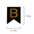 GLASNES Happy Birthday Banner Decoration Kit Black and Gold Party Supplies by Deal US