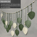 Nature-Inspired Macrame Leaf Wall Hanging Boho Green Tapestry 47.2x30 by Deal US