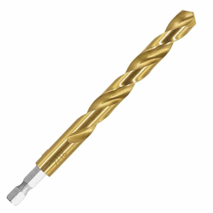 TIANZONE 1/8 Hex Shank Titanium HSS Drill Bits Set 10Pc Quick Change by Deal US