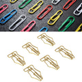 FUZHUI Paper Clips 100 Pcs Large Gold Plastic Covered Iron Pen-Shaped by Deal US