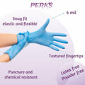 OMELAW Blue Nitrile Gloves Large Powder-Free Latex-Free 100 Pack Size L by Deal US