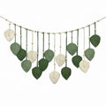 Nature-Inspired Macrame Leaf Wall Hanging Boho Green Tapestry 47.2x30 by Deal US
