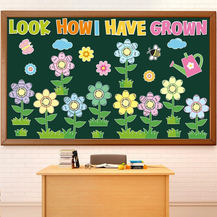 182PCS Spring Bulletin Board Decorations Set Flowers Floral Classroom Decor by Deal US