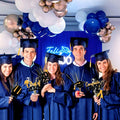 Graduation Decorations Class of 2025 23pcs Blue Gold Centerpiece Sticks by Deal US