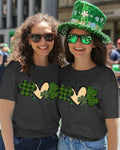 JMHACHY Women's St. Patrick's Shamrock Heart Leopard T-Shirt Grey Size XL by Deal US