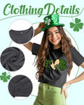 JMHACHY Women's St. Patrick's Shamrock Heart Leopard T-Shirt Grey Size XL by Deal US