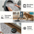 jinchan Kitchen Runner Rug 2x6 Moroccan Floral Non Slip Grey Runner by Deal US
