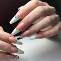 Lnngub Nail Art Stickers French Gradient Stripes White 12 Sheets by Deal US