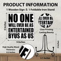 Funny Desk Decor Entertained By Us Sign Home Office Shelf 5x5 Inches by Deal US