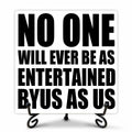 Funny Desk Decor Entertained By Us Sign Home Office Shelf 5x5 Inches by Deal US