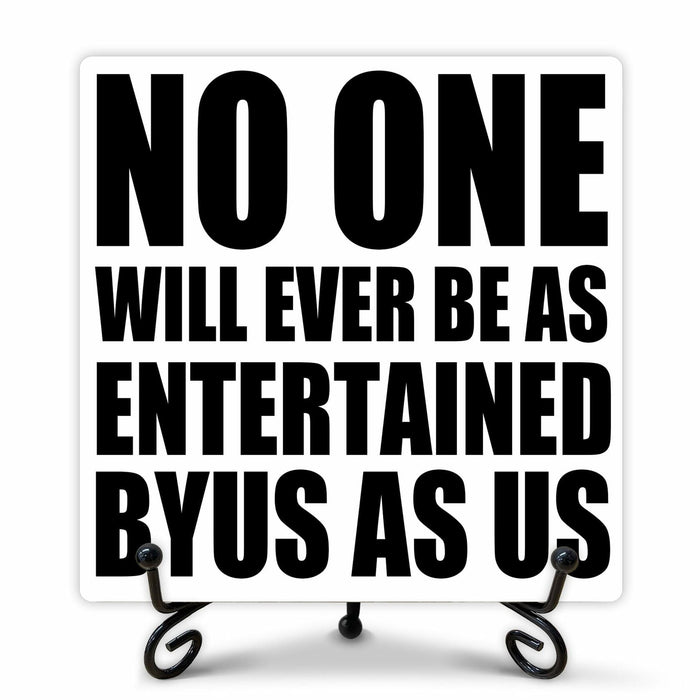 Funny Desk Decor Entertained By Us Sign Home Office Shelf 5x5 Inches by Deal US