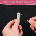 Lnngub Nail Art Stickers French Gradient Stripes White 12 Sheets by Deal US
